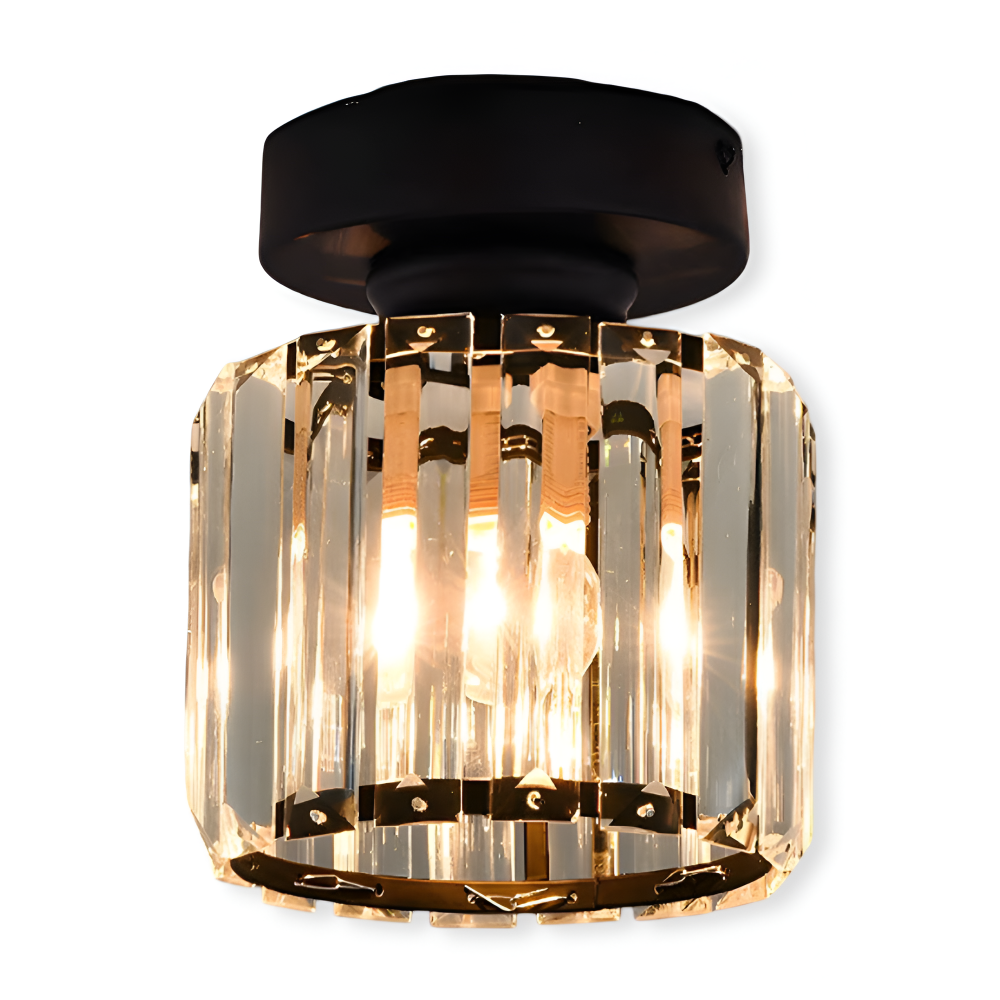 Crystalon Plafonnier – Plafonnier Moderne Minimaliste avec Détails en Cristal