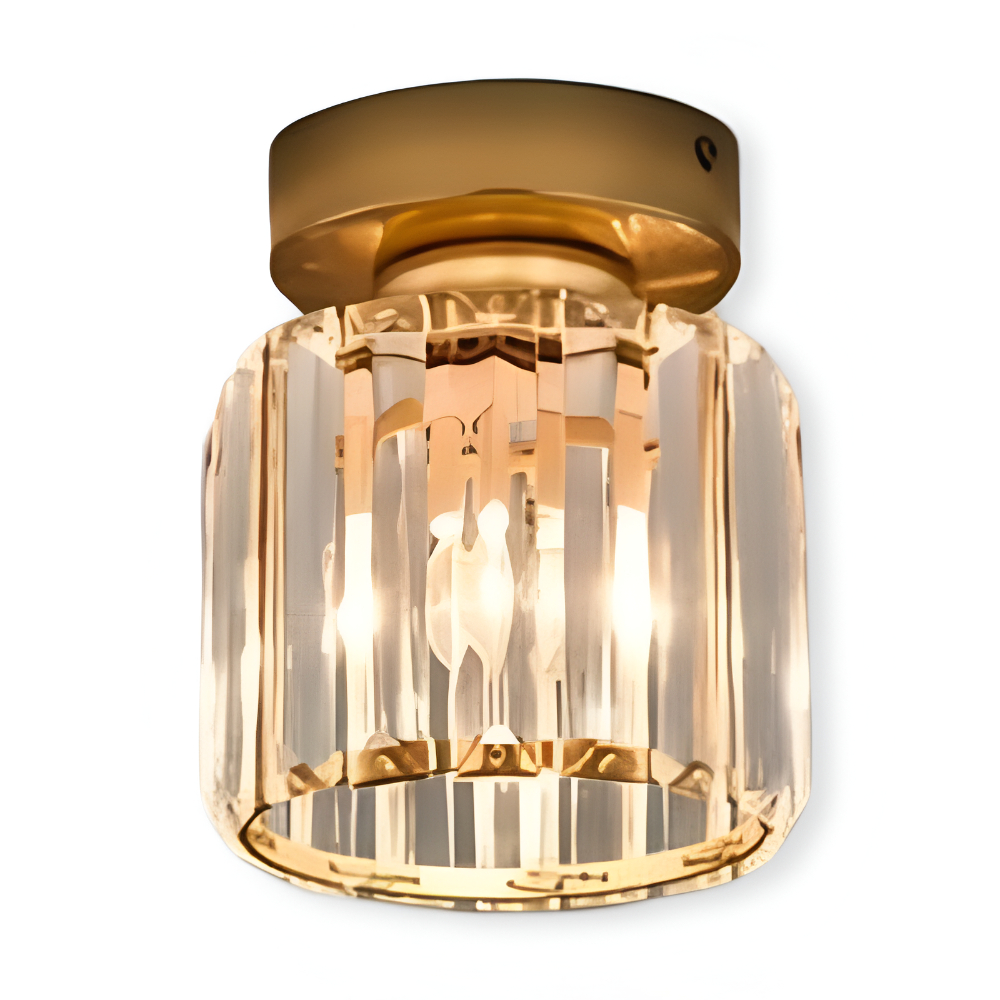 Crystalon Plafonnier – Plafonnier Moderne Minimaliste avec Détails en Cristal
