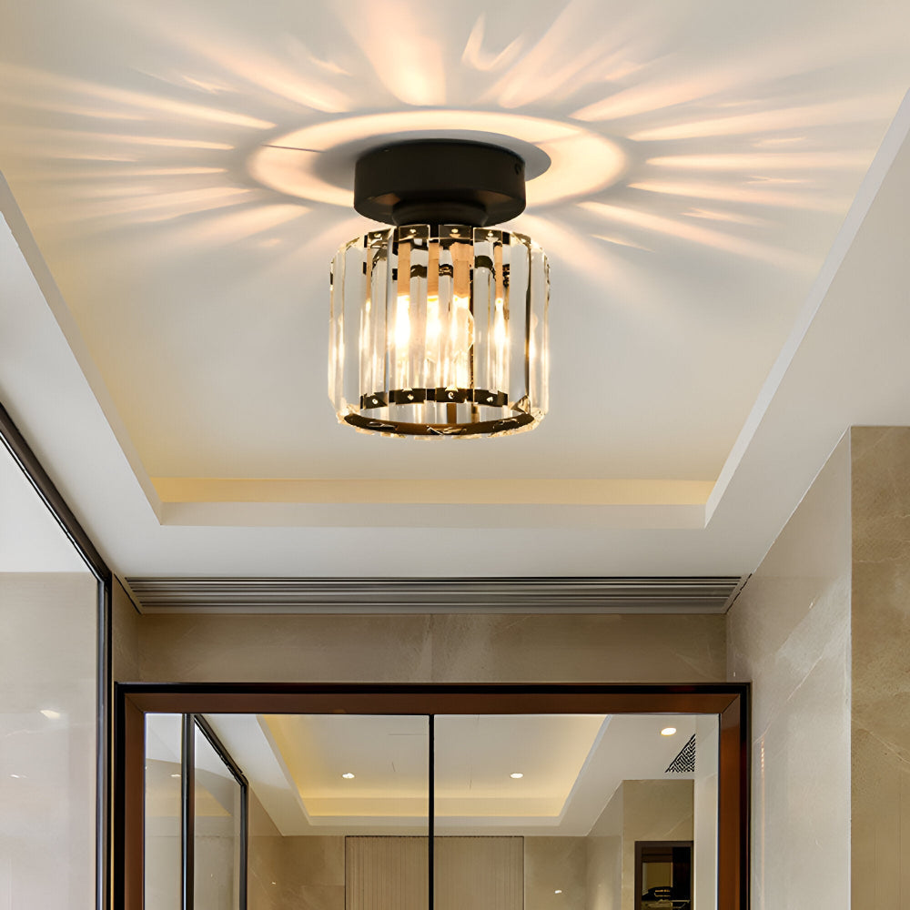 Crystalon Plafonnier – Plafonnier Moderne Minimaliste avec Détails en Cristal