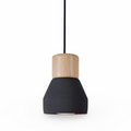 Concrea – Lampe de plafond en béton avec détails en bois