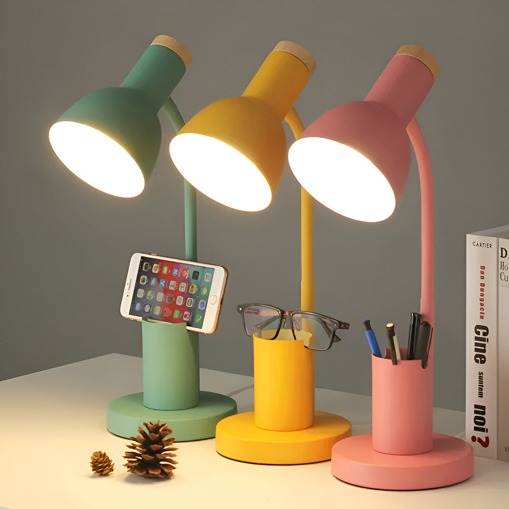 Penluxa – Lampe de bureau moderne nordique avec porte-stylo et éclairage LED