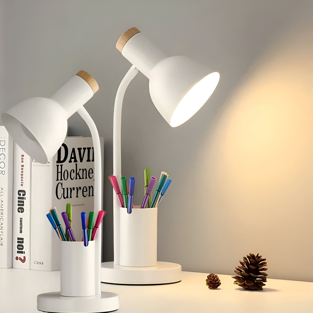 Penluxa – Lampe de bureau moderne nordique avec porte-stylo et éclairage LED