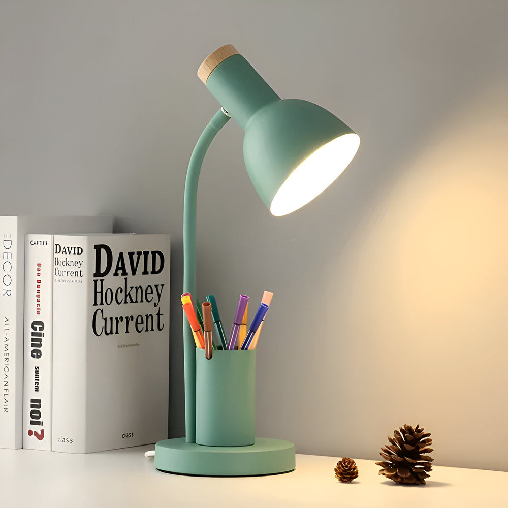 Penluxa – Lampe de bureau moderne nordique avec porte-stylo et éclairage LED