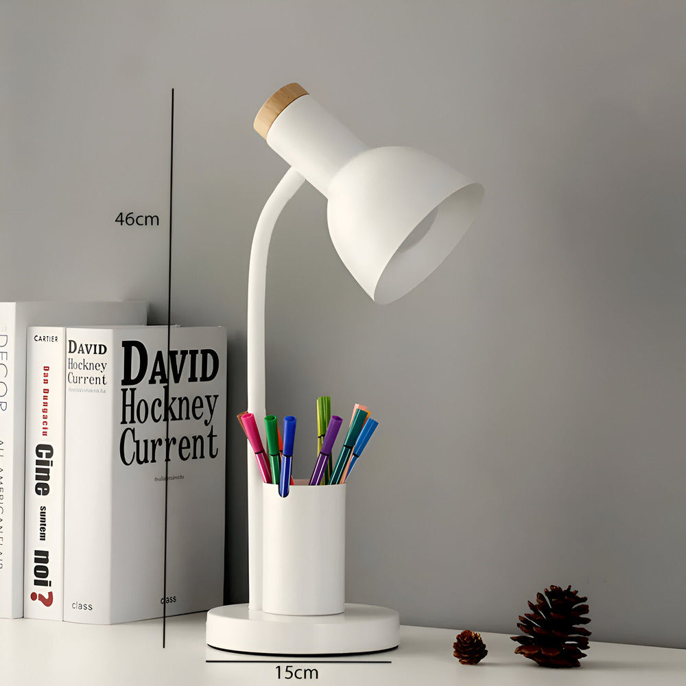 Penluxa – Lampe de bureau moderne nordique avec porte-stylo et éclairage LED