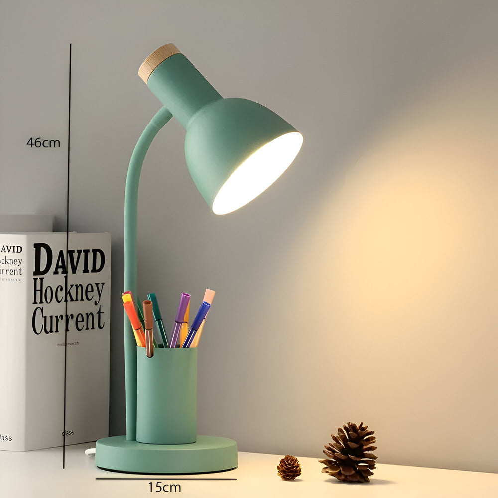 Penluxa – Lampe de bureau moderne nordique avec porte-stylo et éclairage LED