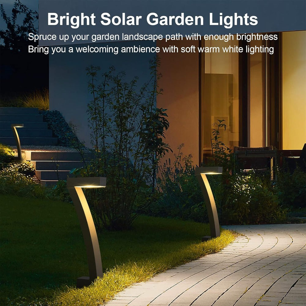 Curvea – Lampes Solaires en Ensemble avec Design Moderne pour Jardin & Allées