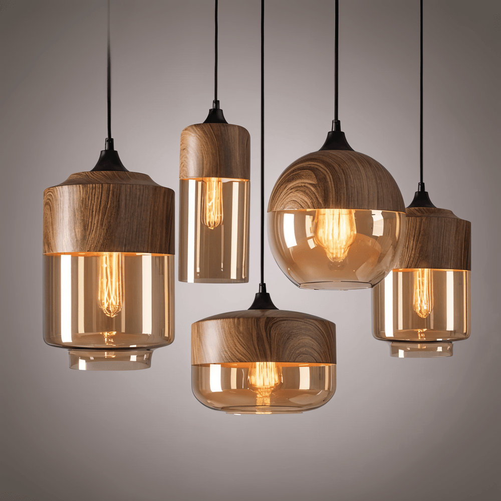 Glasoria Pendel – Lampe à suspension rétro moderne en verre