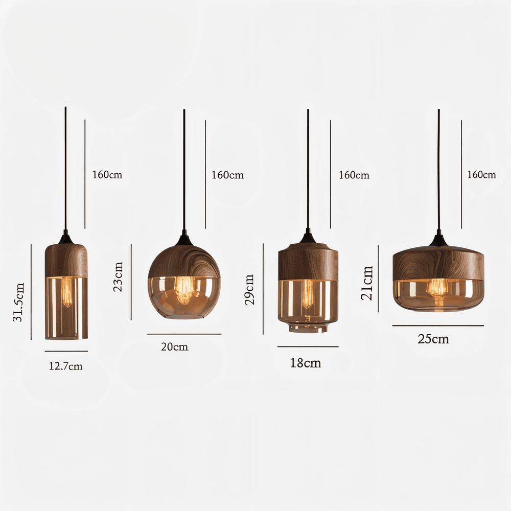 Glasoria Pendel – Lampe à suspension rétro moderne en verre