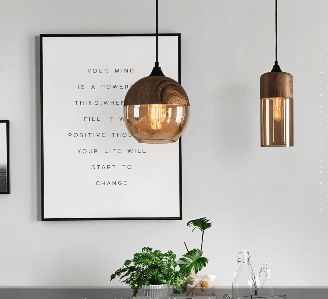 Glasoria Pendel – Lampe à suspension rétro moderne en verre