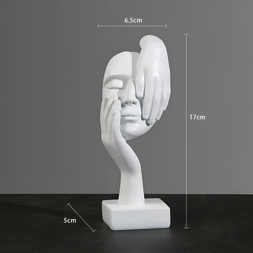 Sculpture abstraite au design moderne – décoration élégante en résine