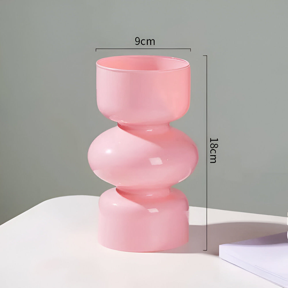 Vases en verre nordiques polyvalents de différentes couleurs pour une décoration élégante