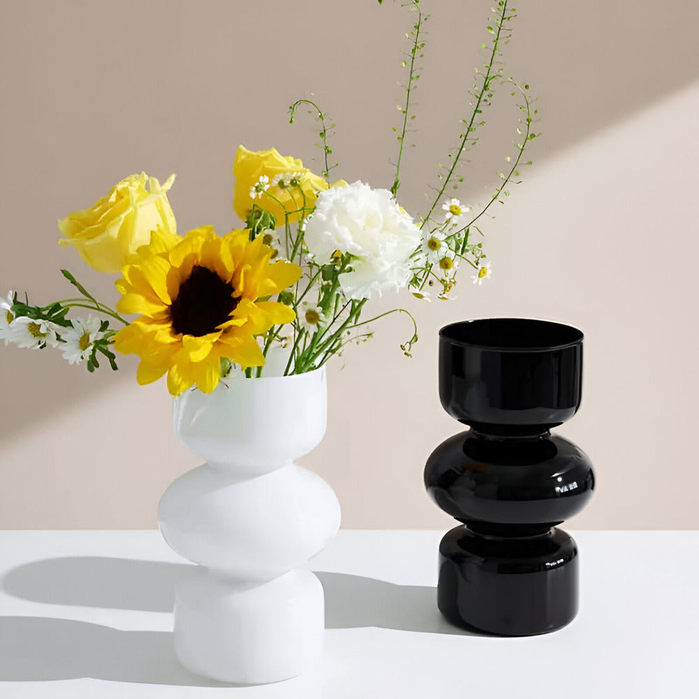 Vases en verre nordiques polyvalents de différentes couleurs pour une décoration élégante