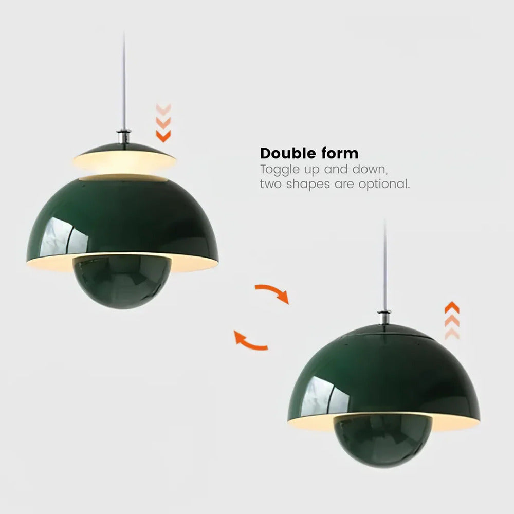 Suspension en design floral – lampe en métal nordique rétro