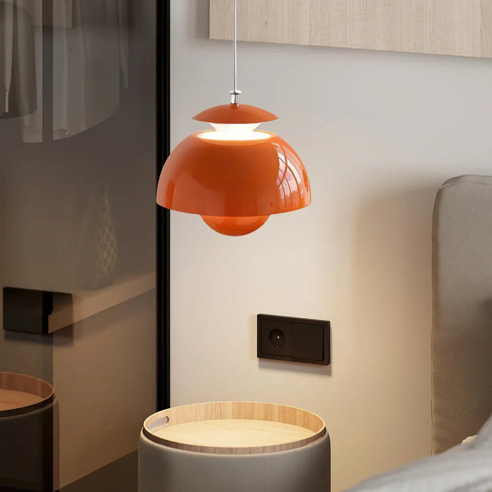 Suspension en design floral – lampe en métal nordique rétro