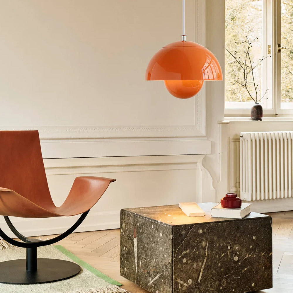 Suspension en design floral – lampe en métal nordique rétro