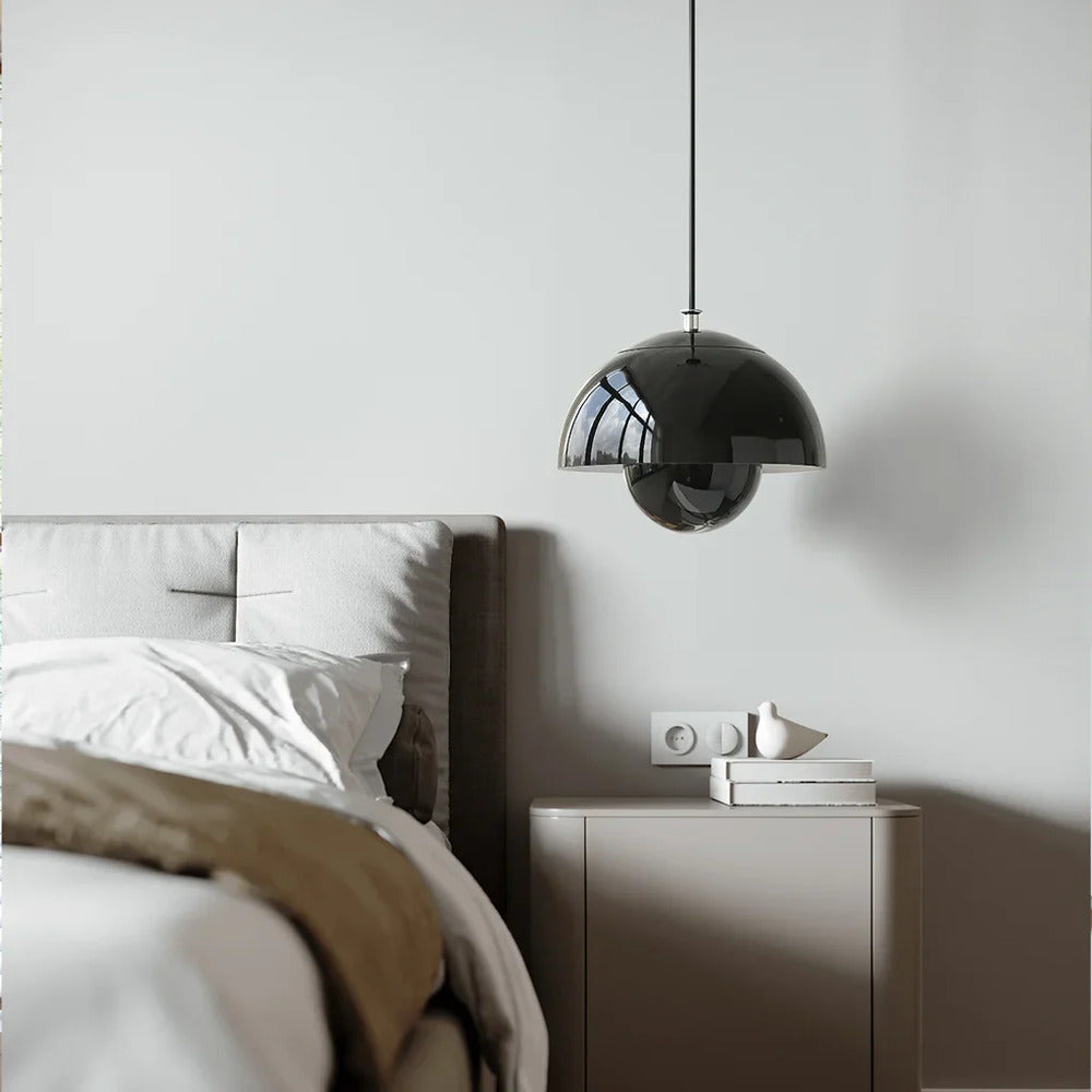 Suspension en design floral – lampe en métal nordique rétro
