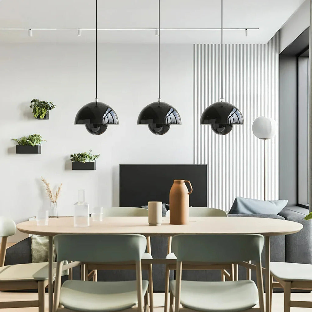 Suspension en design floral – lampe en métal nordique rétro