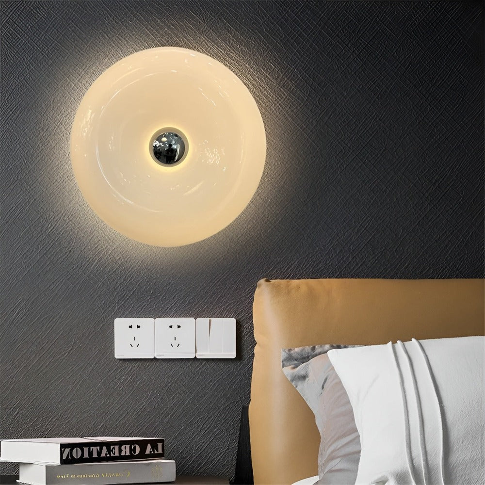 LumoLoop – Lampe en Verre Nordique au Design Donut pour Mur & Table