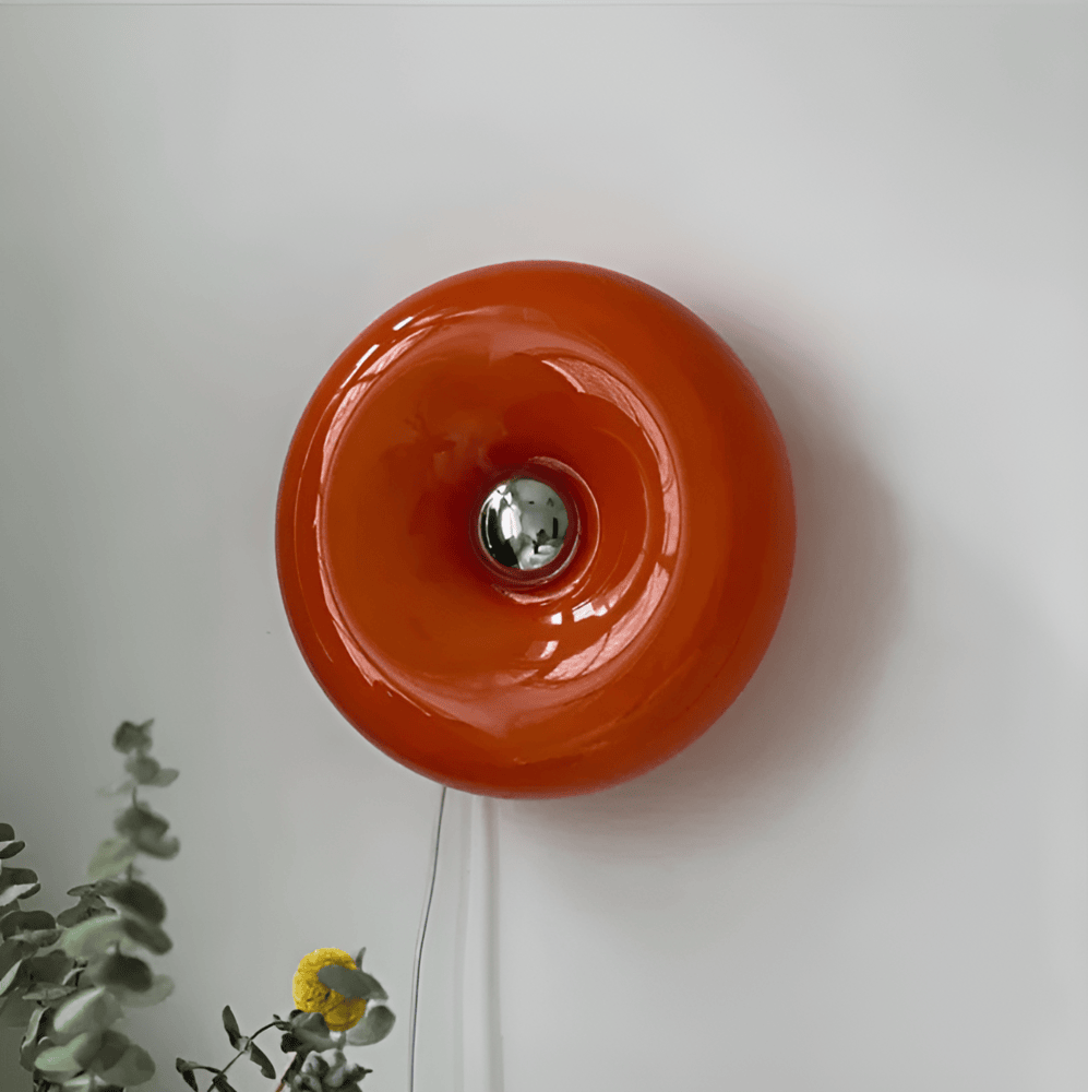 LumoLoop – Lampe en Verre Nordique au Design Donut pour Mur & Table