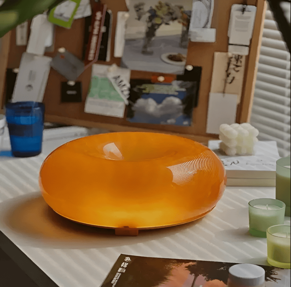 LumoLoop – Lampe en Verre Nordique au Design Donut pour Mur & Table