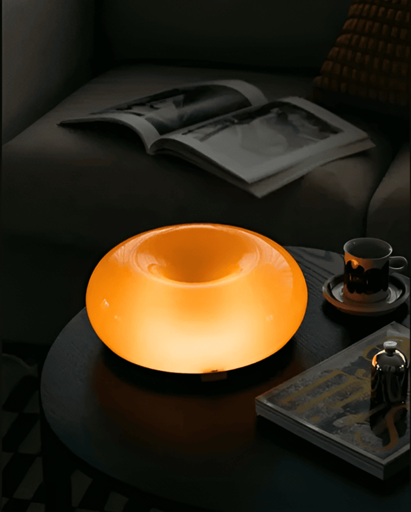 LumoLoop – Lampe en Verre Nordique au Design Donut pour Mur & Table
