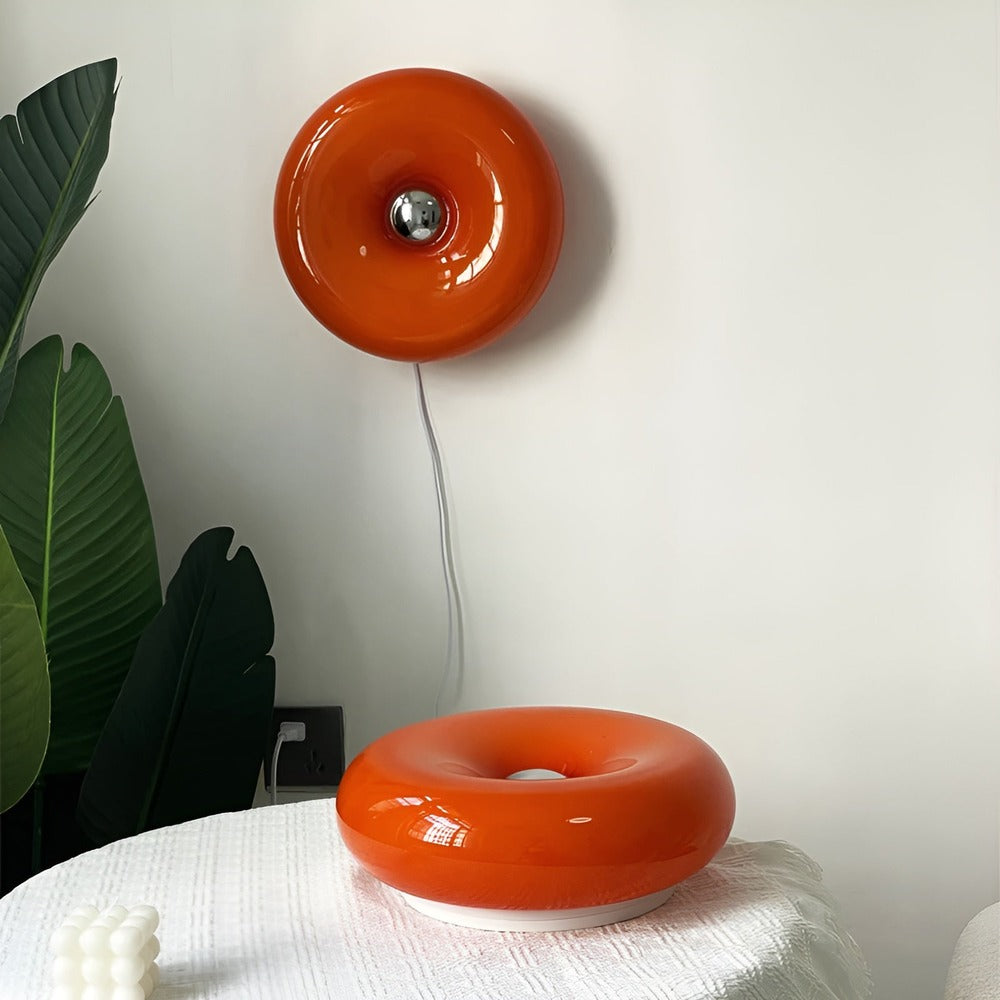 LumoLoop – Lampe en Verre Nordique au Design Donut pour Mur & Table