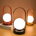 OrbitaLED - Lampe de table sans fil avec globe - Rechargeable et Inoxydable