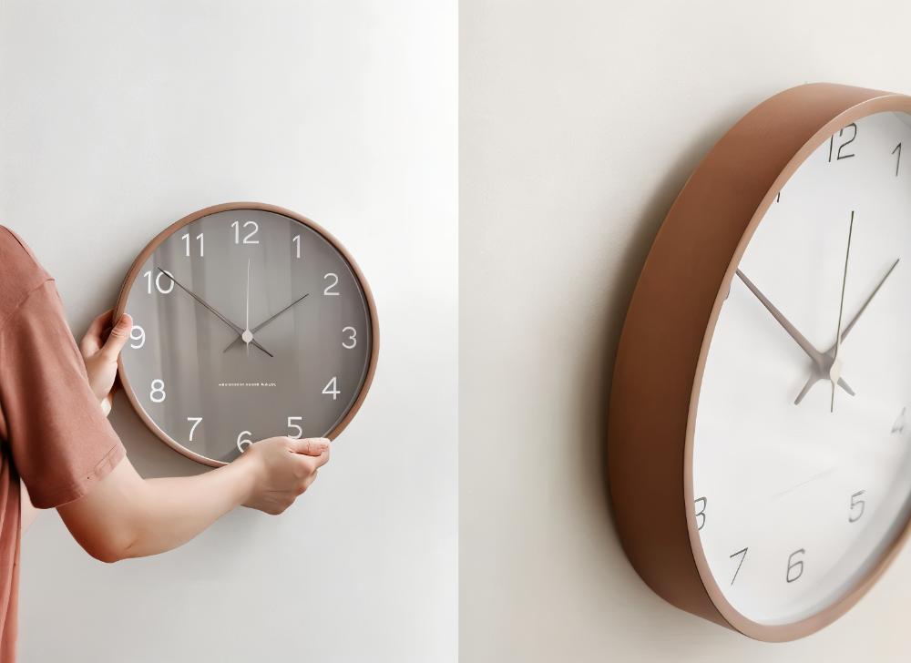 TimberOrb – Horloge Murale Ronde en Bois avec Mécanisme à Quartz Silencieux