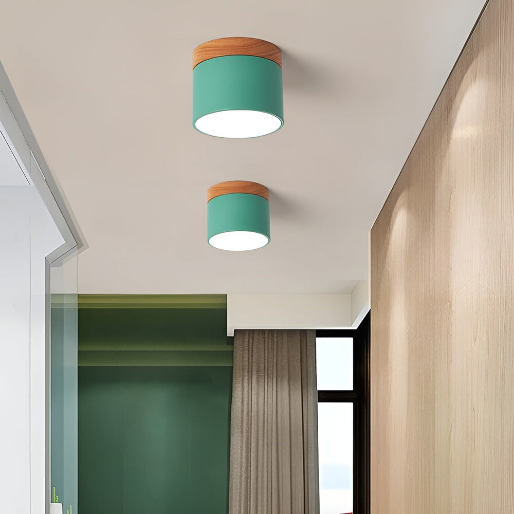 PastelGlow Lampe Cylindrique - Applique Vintage