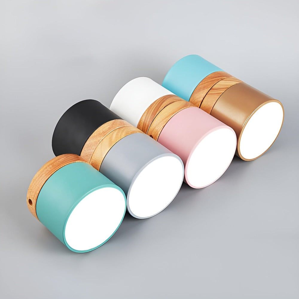 PastelGlow Lampe Cylindrique - Applique Vintage