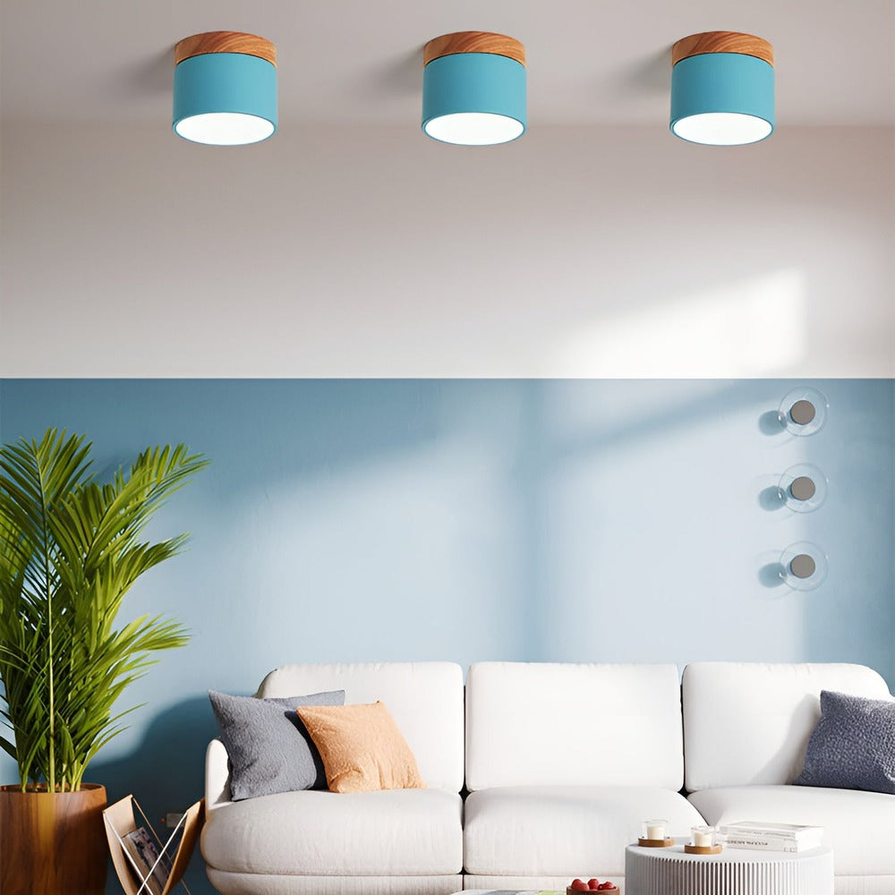 PastelGlow Lampe Cylindrique - Applique Vintage