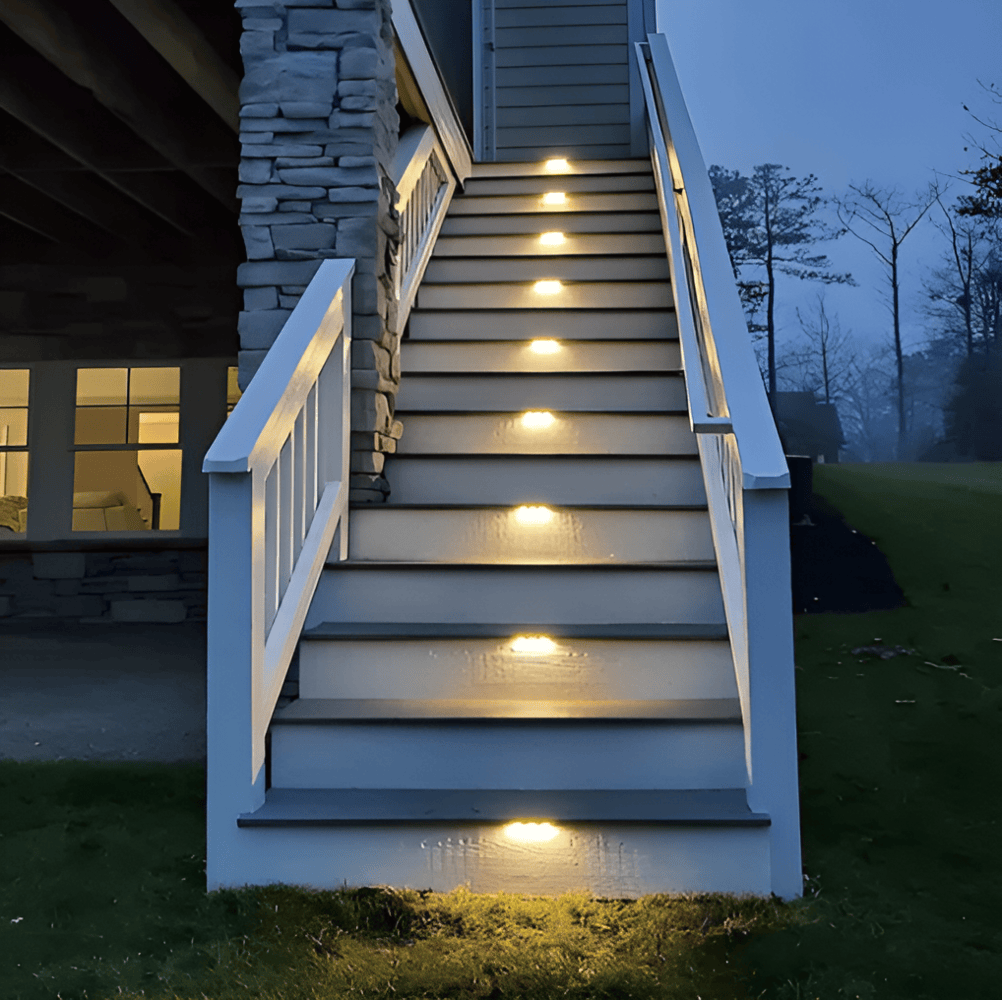 PathStep Lights - Pack de 2/4/8 lampes LED - Éclairage solaire étanche pour escaliers - Applique murale pour usage extérieur