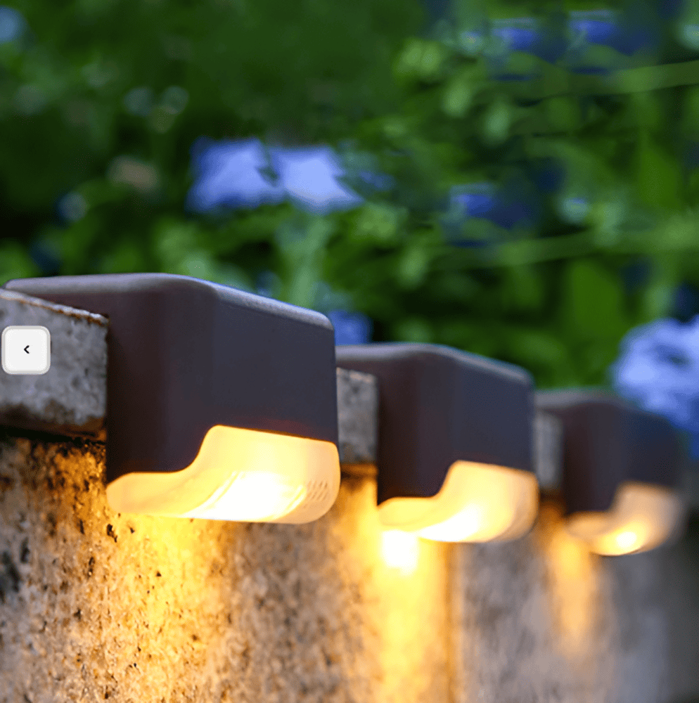 PathStep Lights - Pack de 2/4/8 lampes LED - Éclairage solaire étanche pour escaliers - Applique murale pour usage extérieur
