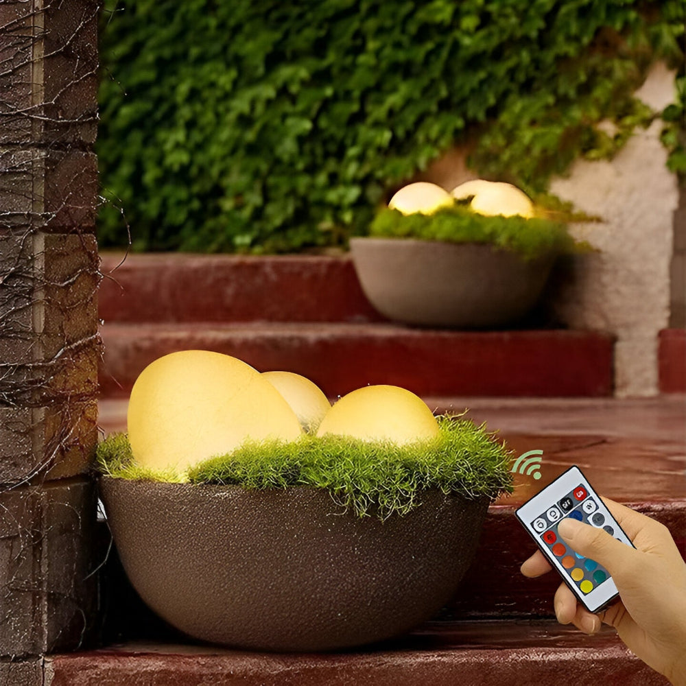Rocklume – Lampe de jardin LED réaliste avec énergie solaire