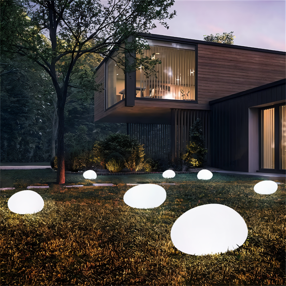 Rocklume – Lampe de jardin LED réaliste avec énergie solaire