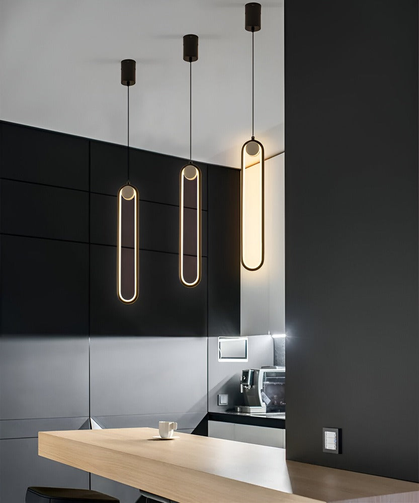 Lampe de plafond LED Lang en aluminium noir – design minimaliste et élégant