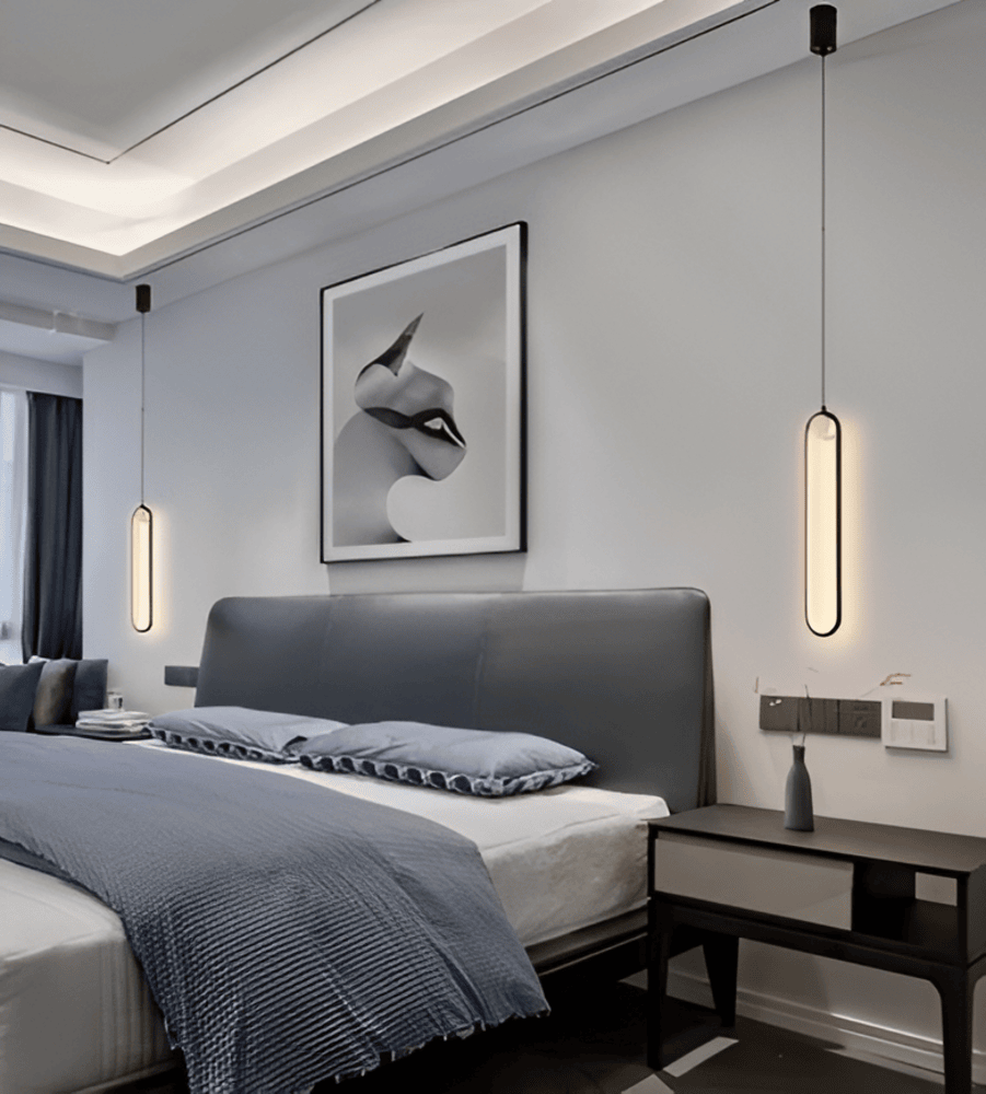 Lampe de plafond LED Lang en aluminium noir – design minimaliste et élégant