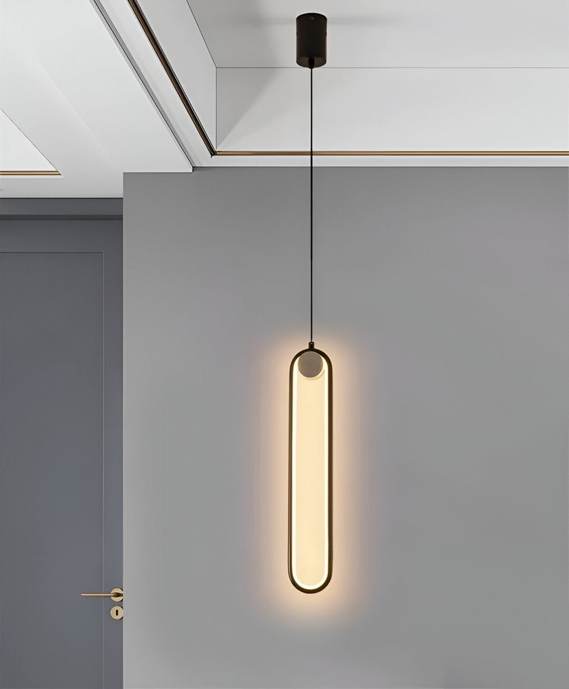 Lampe de plafond LED Lang en aluminium noir – design minimaliste et élégant