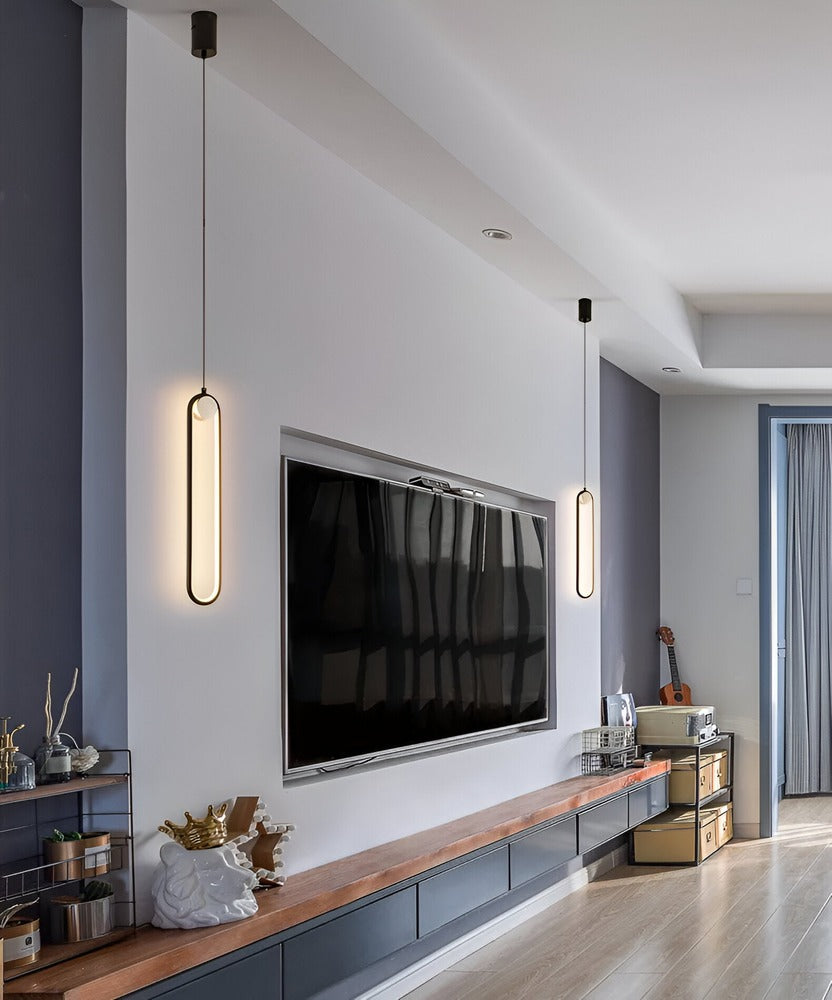 Lampe de plafond LED Lang en aluminium noir – design minimaliste et élégant
