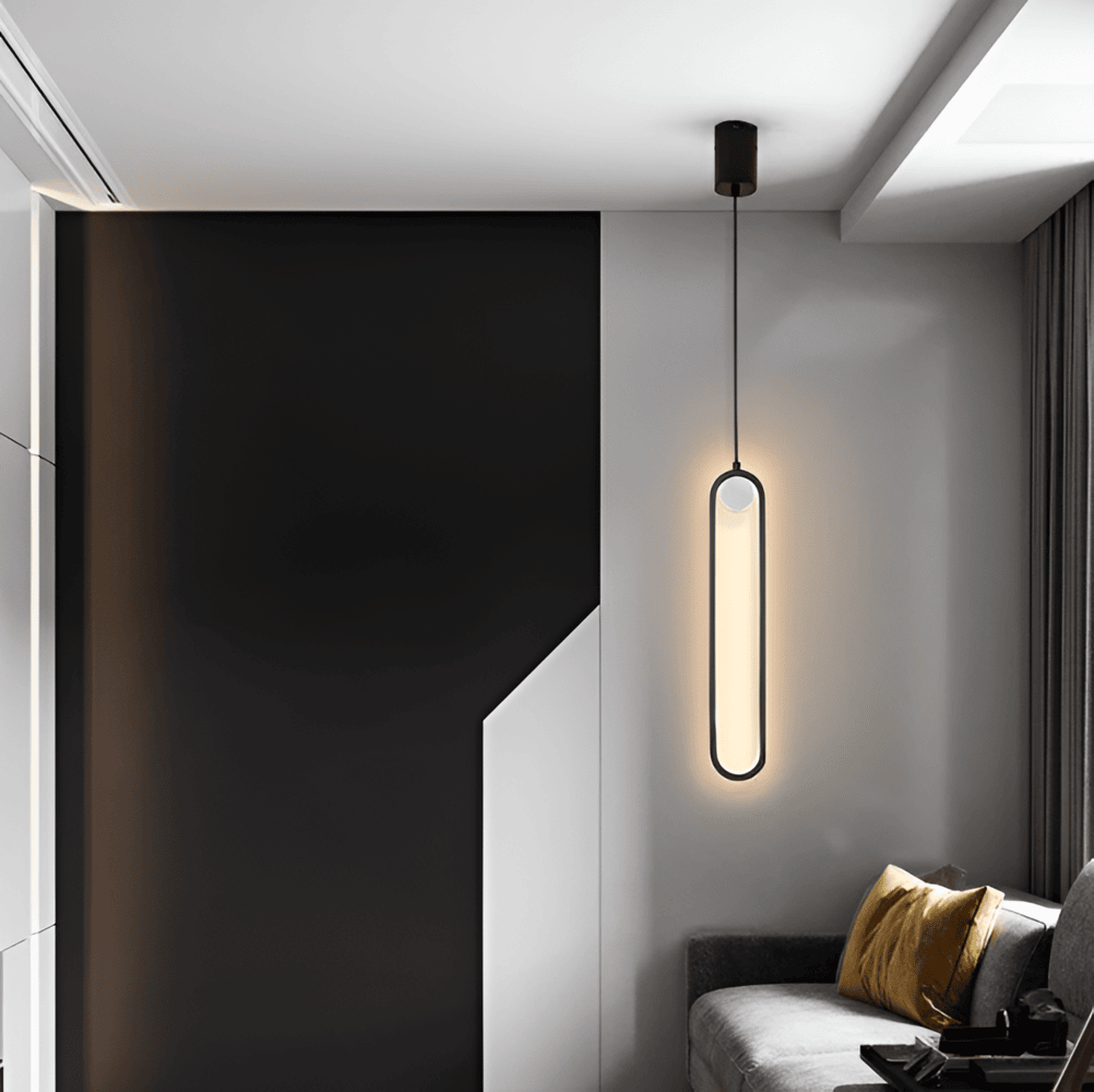 Lampe de plafond LED Lang en aluminium noir – design minimaliste et élégant