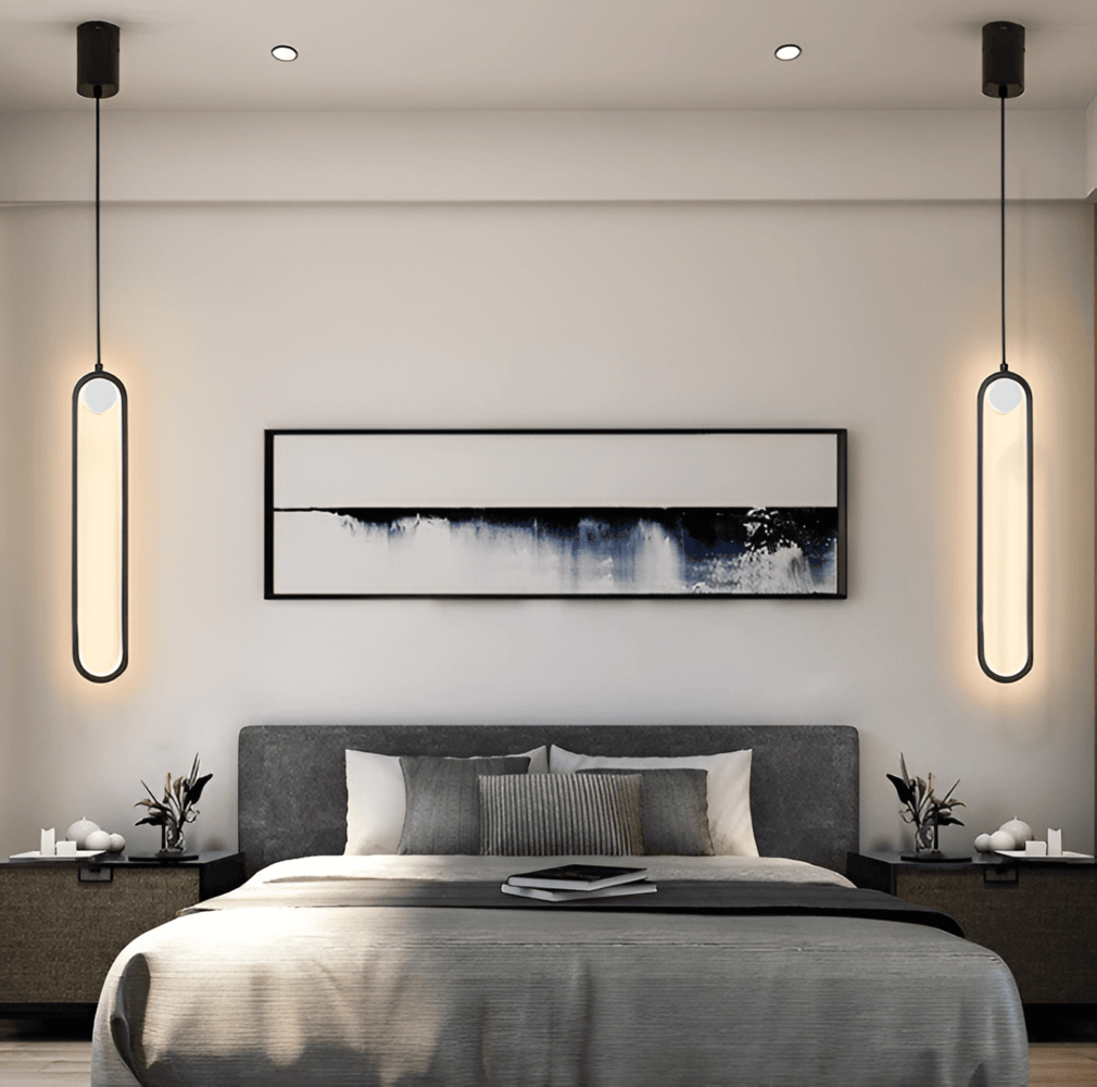 Lampe de plafond LED Lang en aluminium noir – design minimaliste et élégant