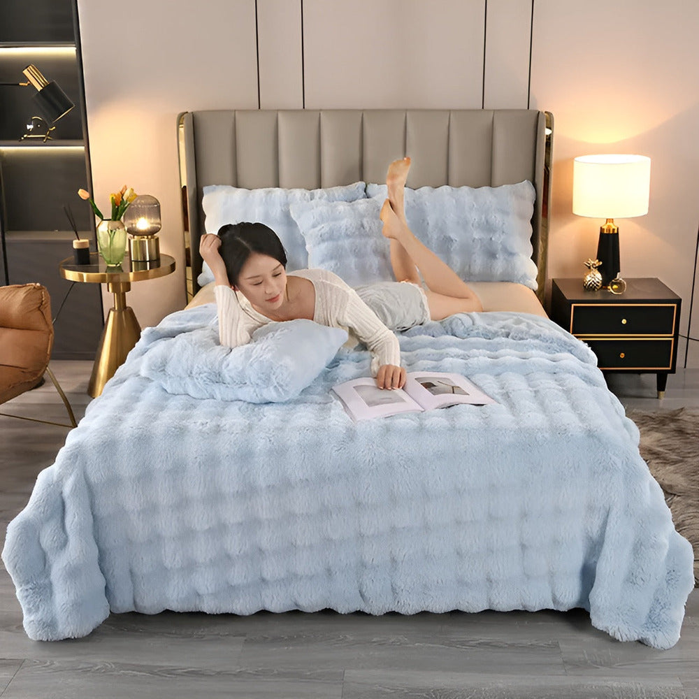 Plaidoria Luxe – Couverture en Fleece à Motif Ecossais dans un Design Luxueux et Doux