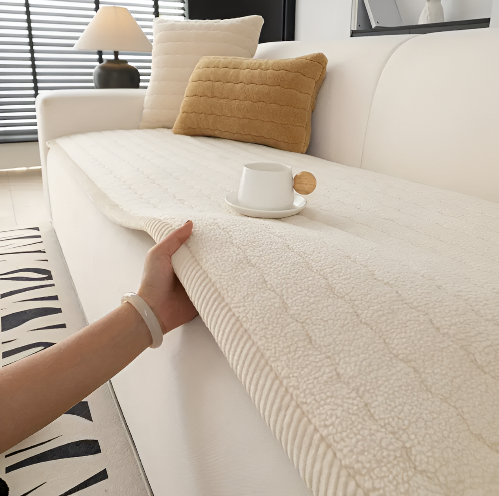 Housse de canapé douce et antidérapante – design en polyester adapté aux animaux de compagnie