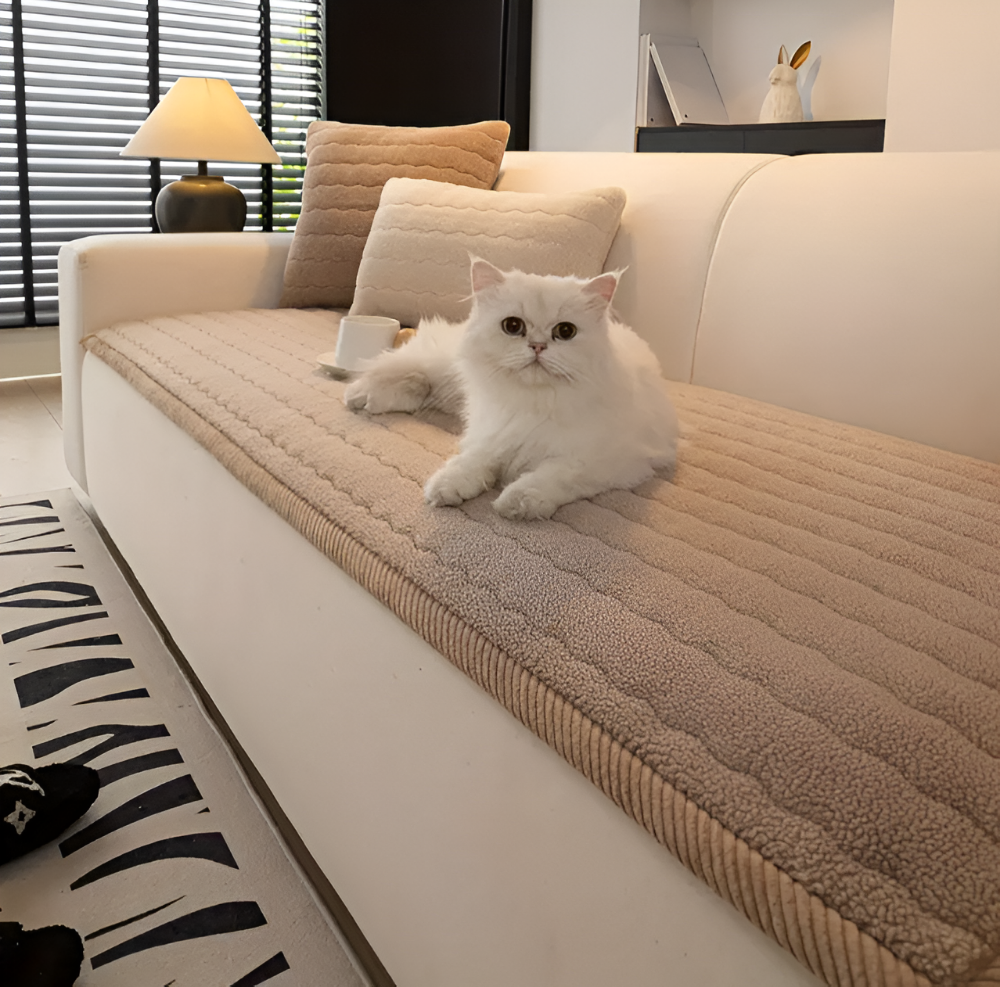 Housse de canapé douce et antidérapante – design en polyester adapté aux animaux de compagnie