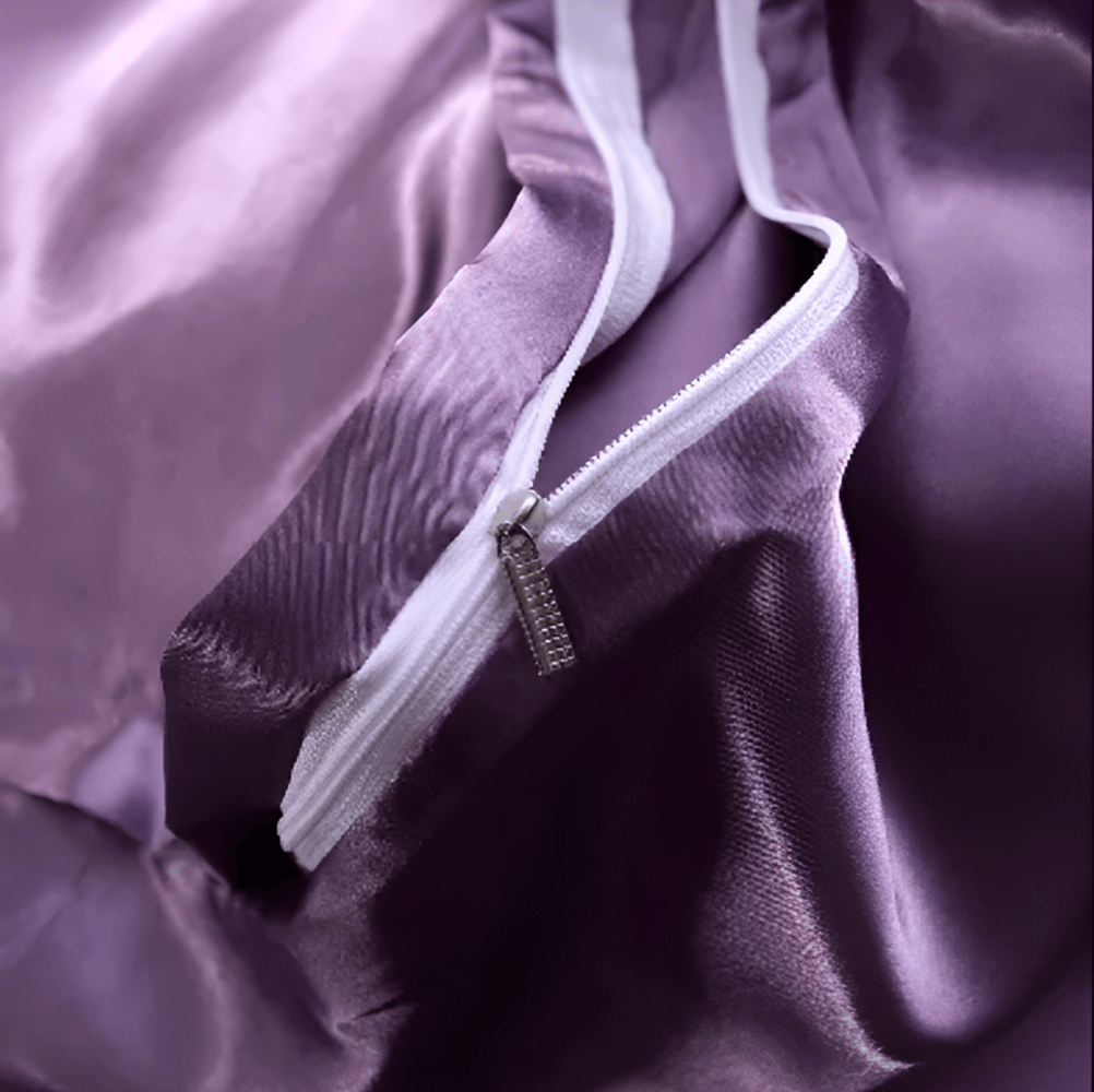 Luxe Soie Housse de Couette – Ensemble de Housse de Couette Exclusif en Soie de Murier avec 2 Taies d'Oreiller
