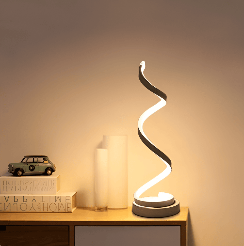 Radiant Curve - Lampe de table LED en forme de spirale avec contrôle tactile