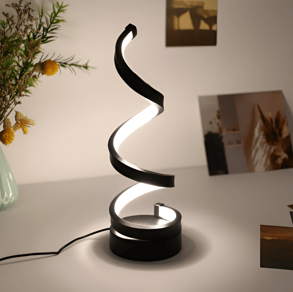 Radiant Curve - Lampe de table LED en forme de spirale avec contrôle tactile