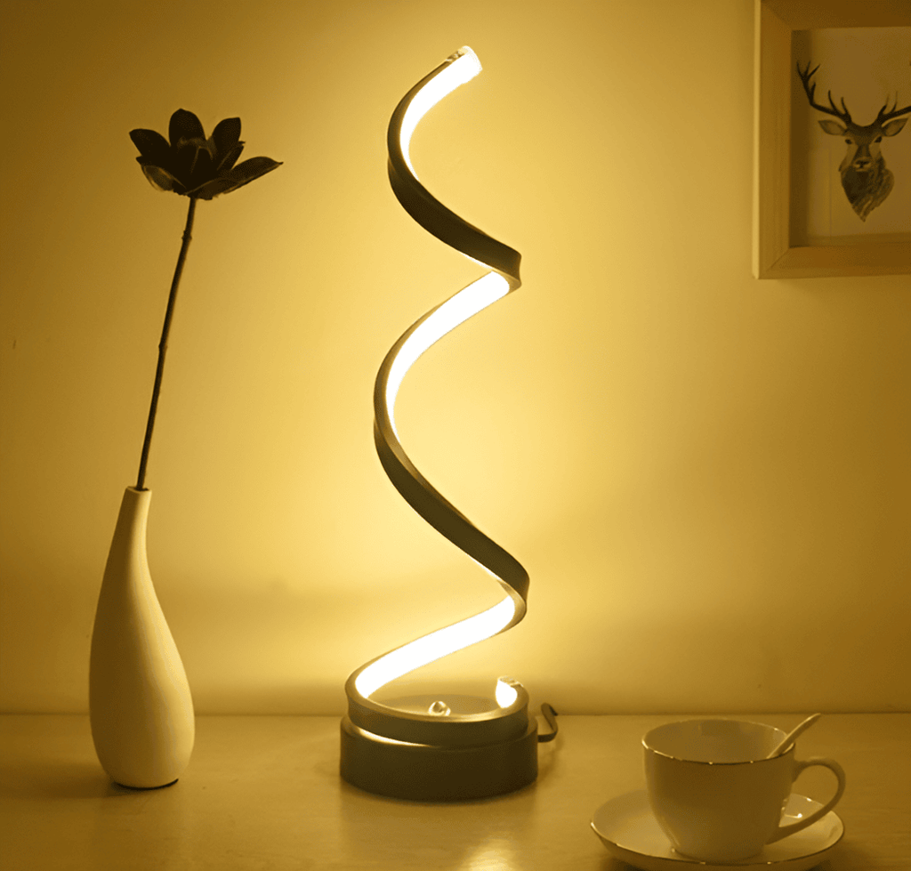 Radiant Curve - Lampe de table LED en forme de spirale avec contrôle tactile
