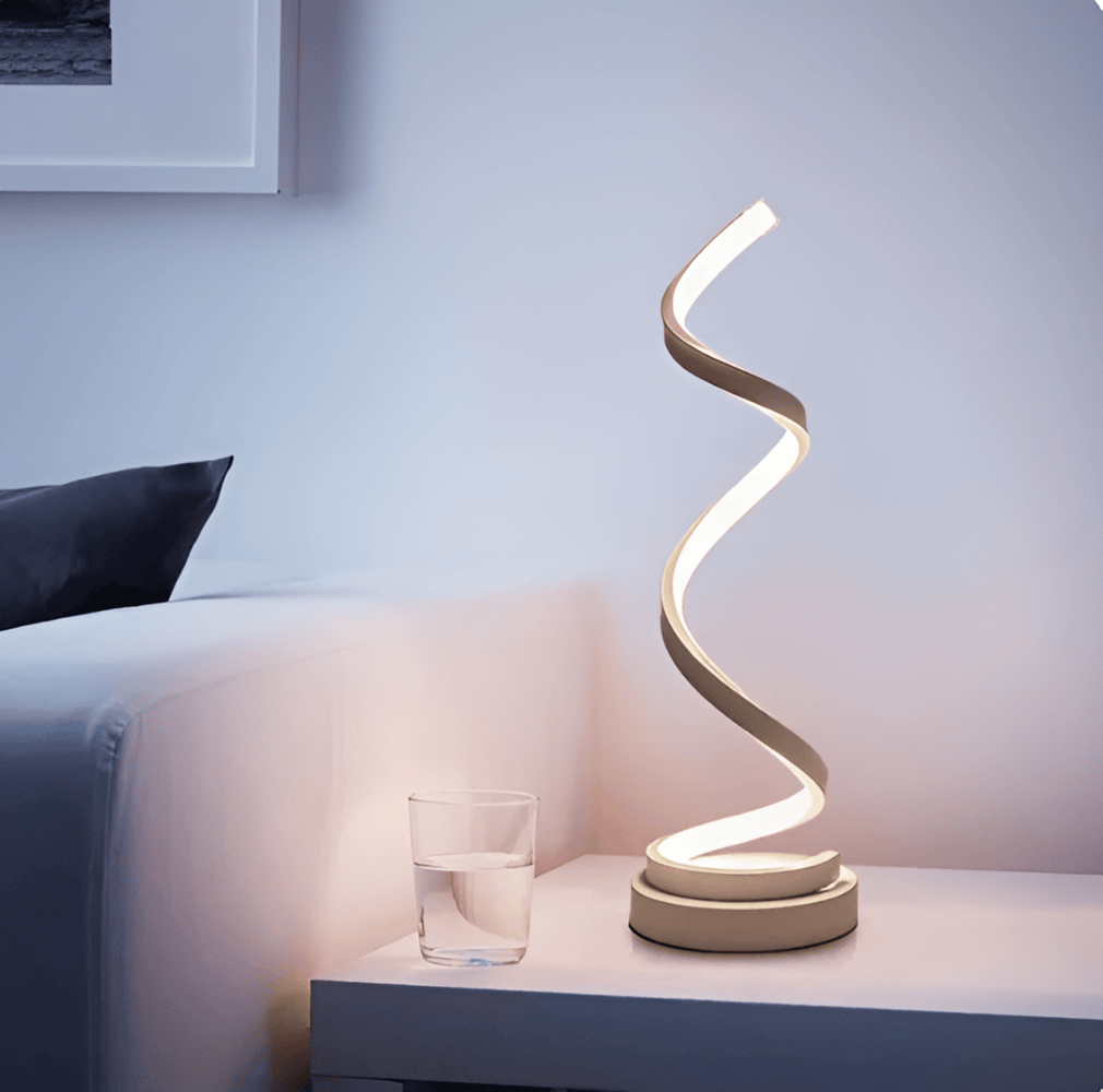 Radiant Curve - Lampe de table LED en forme de spirale avec contrôle tactile