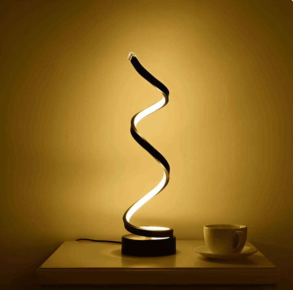 Radiant Curve - Lampe de table LED en forme de spirale avec contrôle tactile